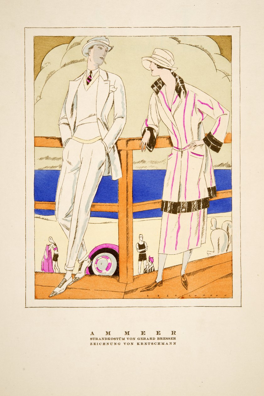 Ammeer, Outfits by Gerard Bresser, fra Styl, pub.1922 (pochoir-trykk) av German School