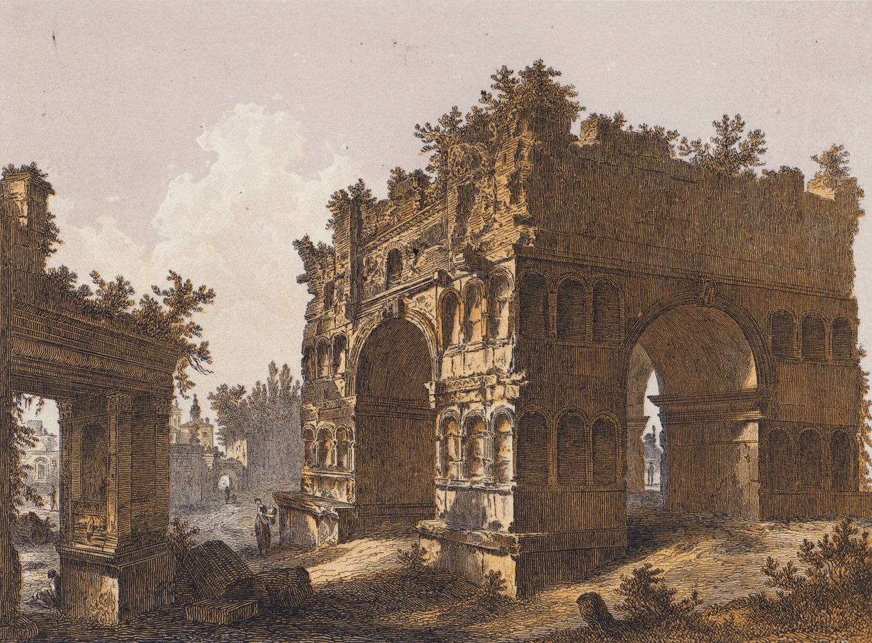 Janusbuen, Roma (fargelitografi) av German School