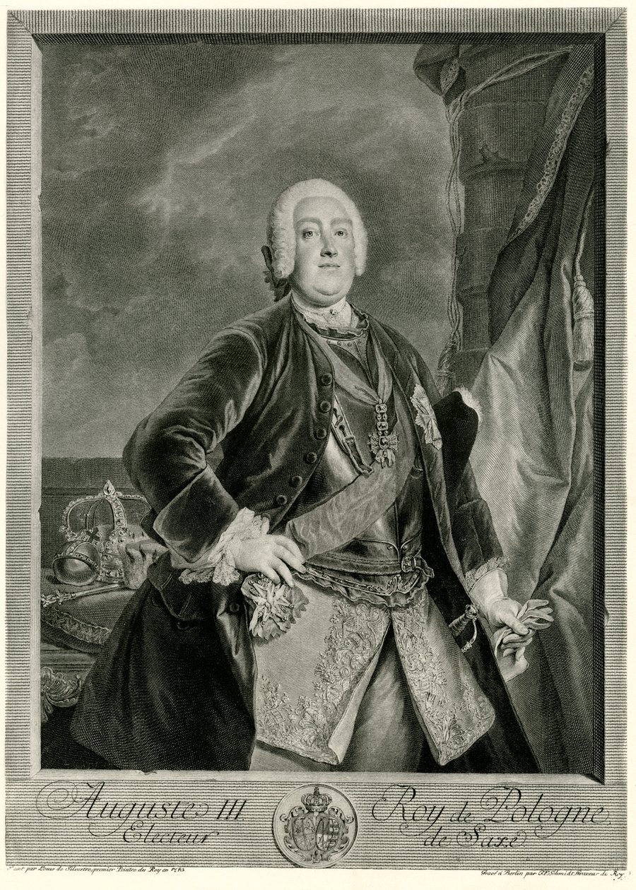 Augustus III (1696–1763) konge av Polen (fototype) av German School