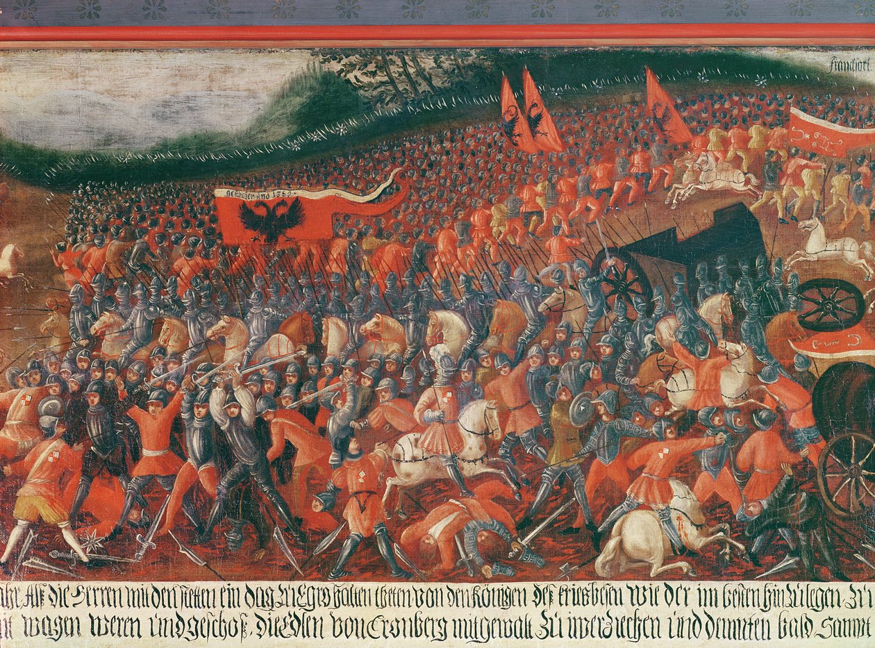 Slaget ved Kronenberg, Tyskland ca. 1388 av German School