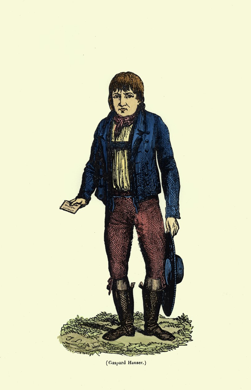 Caspar Hauser (ca. 1812-1833) (senere fargelegging) av German School