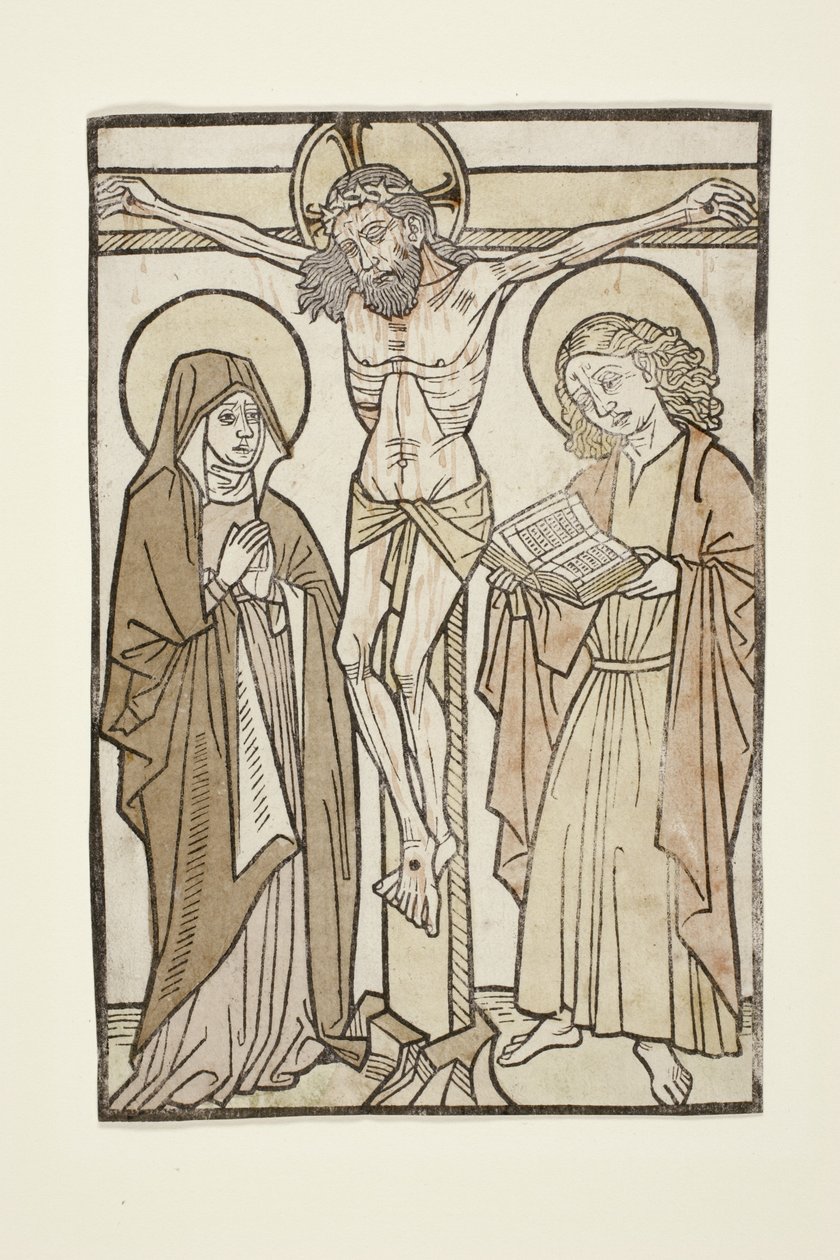 Kristus på korset mellom Maria og Johannes, 1460-70 av German School