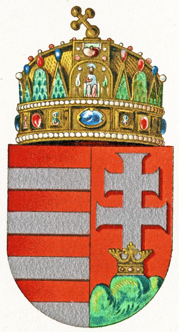 Ungarns våpenskjold, ca. 1898 av German School