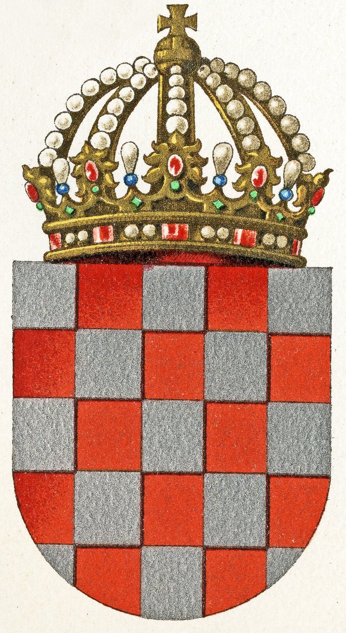 Våpenskjold fra Kroatia, ca. 1898 av German School