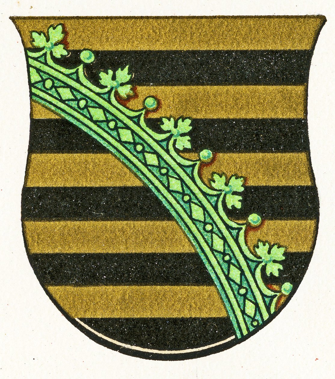 Sachsens våpenskjold, ca. 1898 av German School