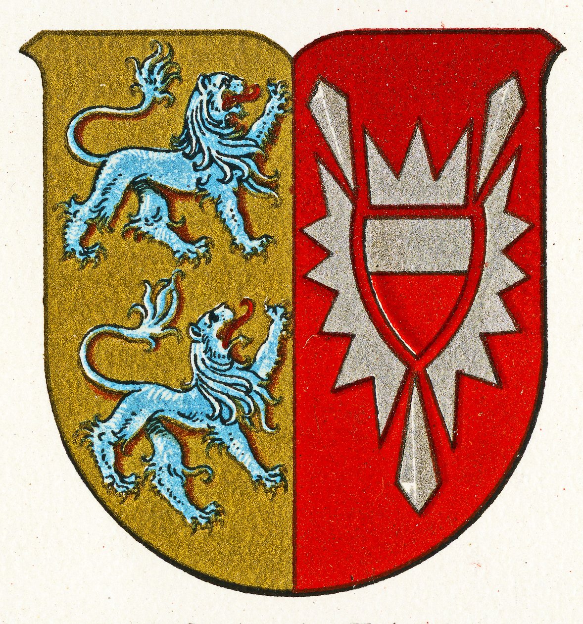 Våpenskjold fra Schleswig-Holstein, ca. 1898 av German School