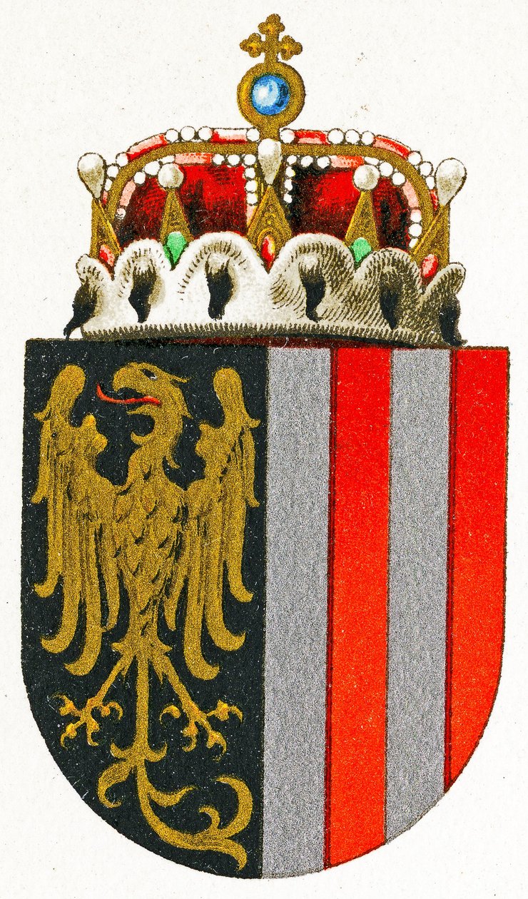 Våpenskjold fra Øvre Østerrike, ca. 1898 av German School