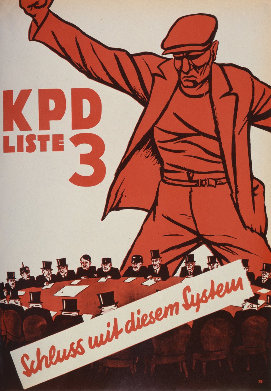 Kommunistpartiets valgplakat, 1932 av German School
