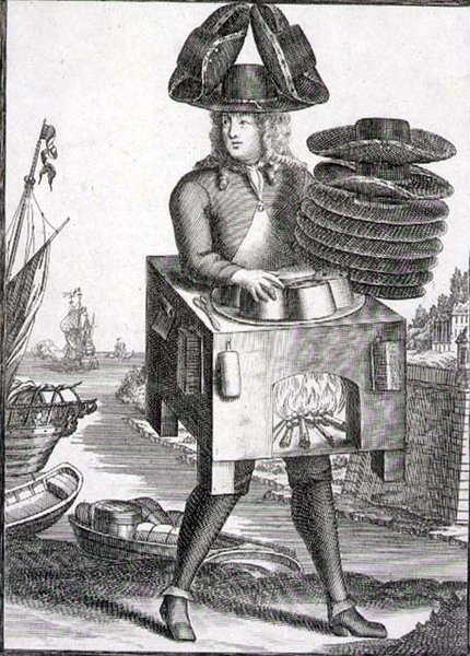 Kostyme for en hattemaker, pub. av Gerard Valck (1651/2-1726) ca. 1690 (gravering) av German School