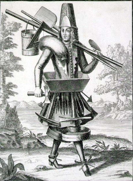 Kostyme for en Mason, pub. av Gerard Valck (1651/2-1726) ca. 1690 (gravering) av German School