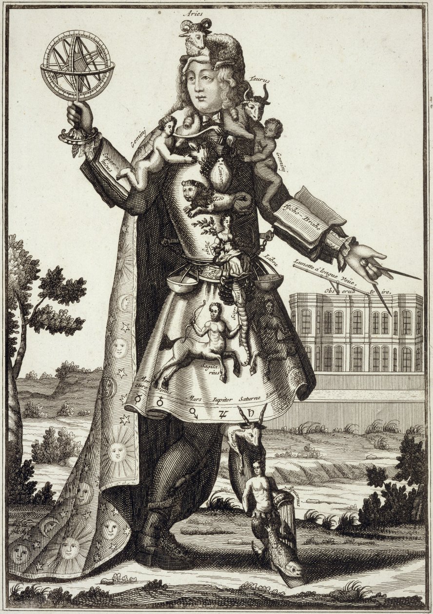 Kostyme for en astrolog, pub. av Gerard Valck (16512-1726) ca. 1690 av German School