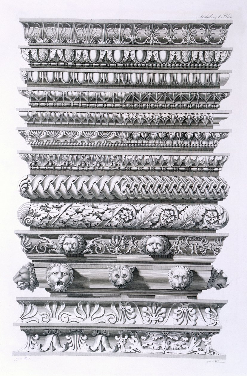 Design for gesimser, 1856 av German School