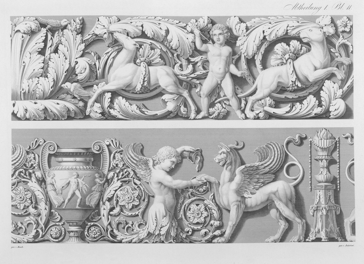 Design for klassiske friser, fra 