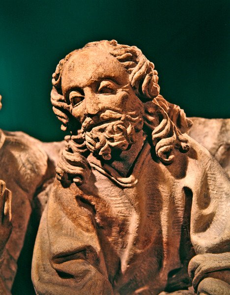 Detalj av nattverden, ca. 1500-30 (kalkstein) (se også 391867) av German School