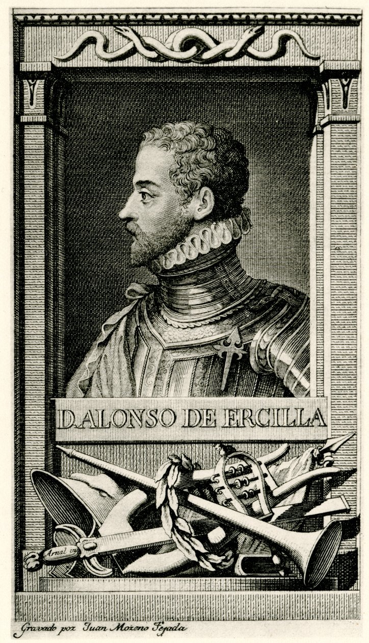 Don Alonso de Ercilla og Zuniga av German School
