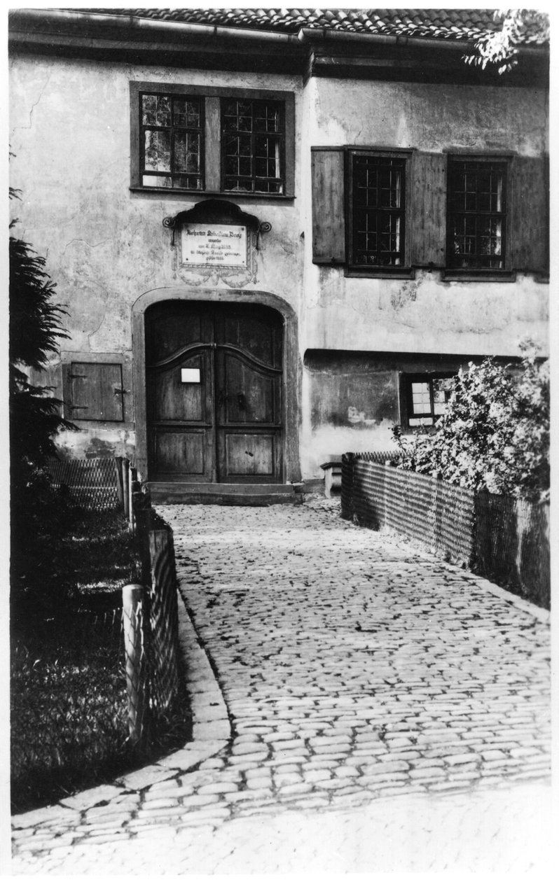 Inngang til Johann Sebastian Bachs (1685-1750) hus av German School