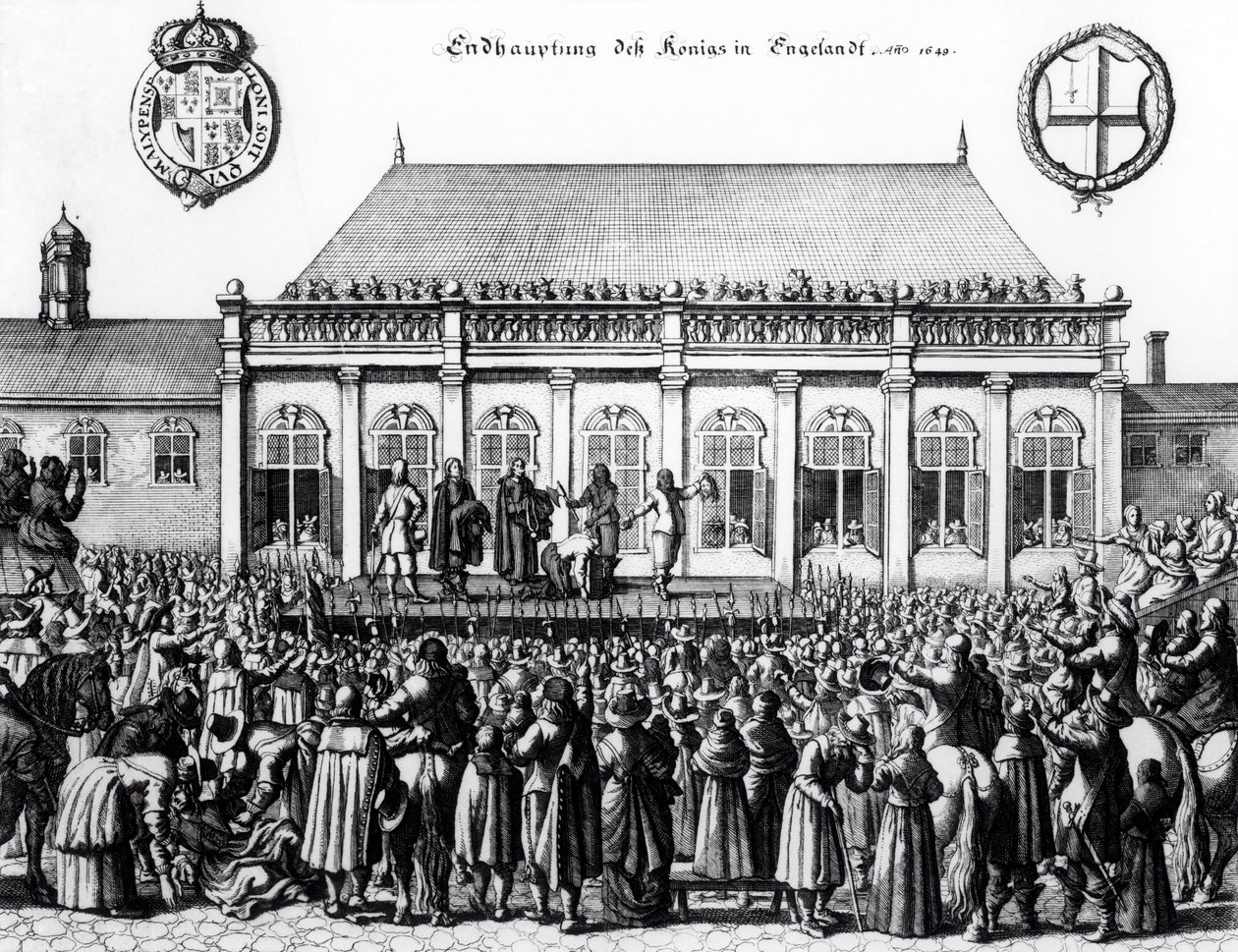 Henrettelse av Charles I (1600-49) i Whitehall, 30. januar 1649 av German School