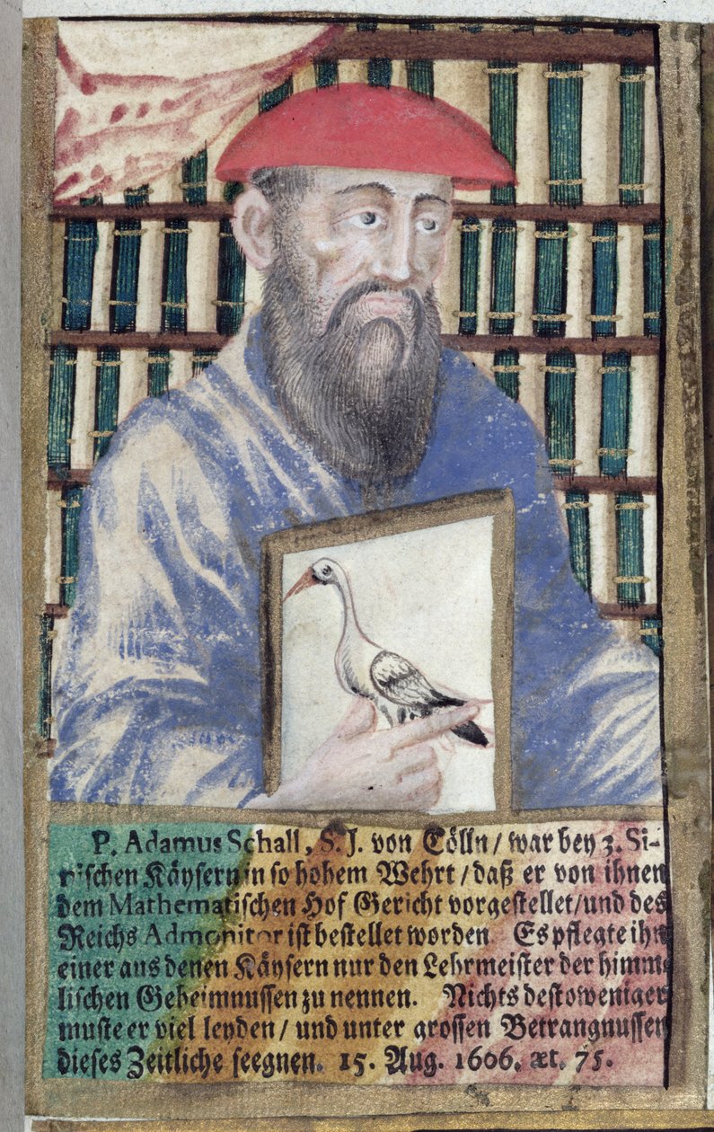 Far Adam Schall von Bell (1591-1666) i kinesisk drakt av German School