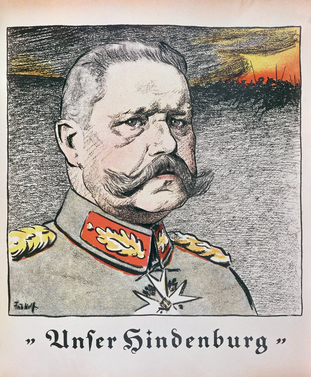 Feltmarskalk Paul Von Hindenburg (1857-1934) 1914 av German School
