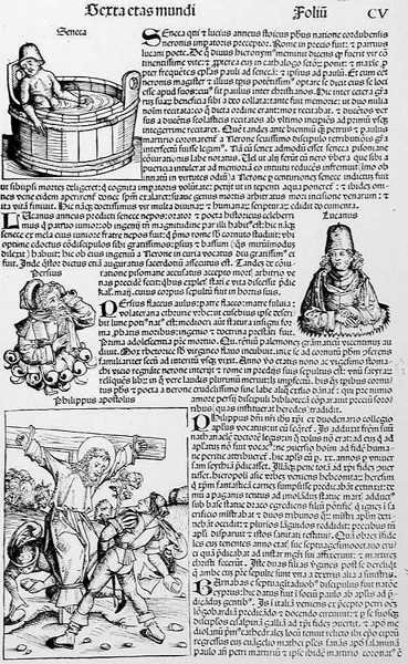 Folio CV, fra Liber Chronicarum av Hartmann Schedel (1440-1514) 1493 av German School