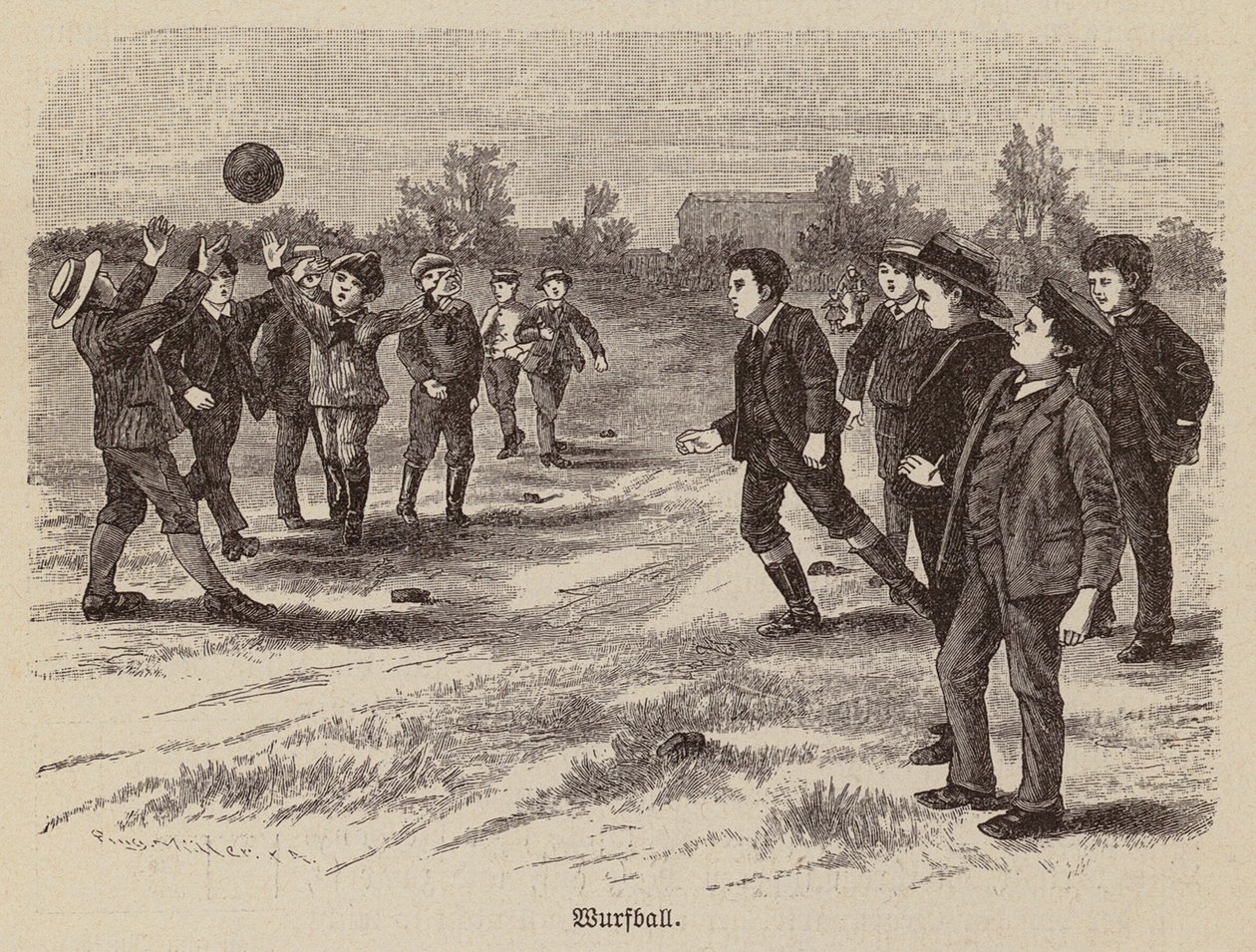 Fotball (gravering) av German School