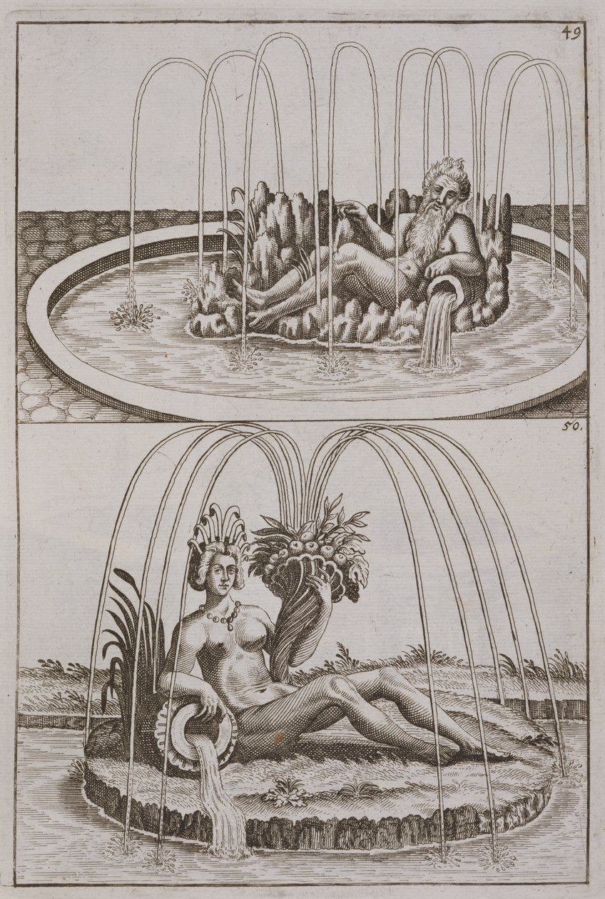 Fontener, fra Architectura Curiosa Nova av Georg Andreas Bockler (1617-85), utgitt 1704 av German School