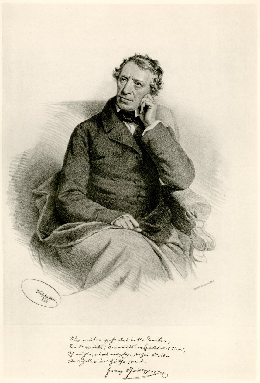 Franz Grillparzer, 1884-90 (fototype) av German School