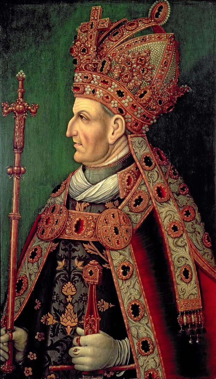 Fredrik III av Tyskland (1415–93) Den hellige romerske keiser, 5. hertug av Østerrike, far til keiser Maximilian I (1459–1519) av German School