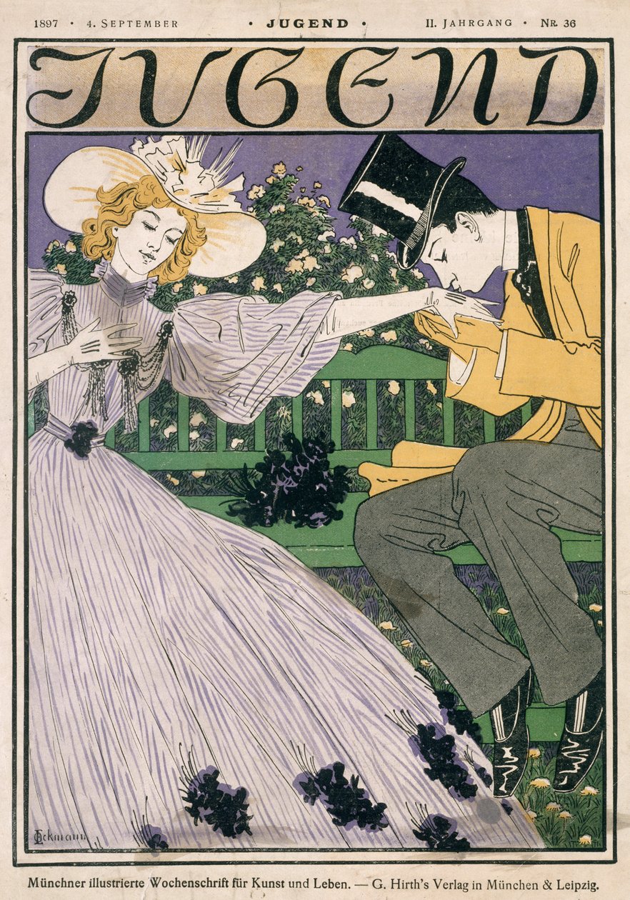 Forside av Jugend Magazine, 4. september 1897 av German School