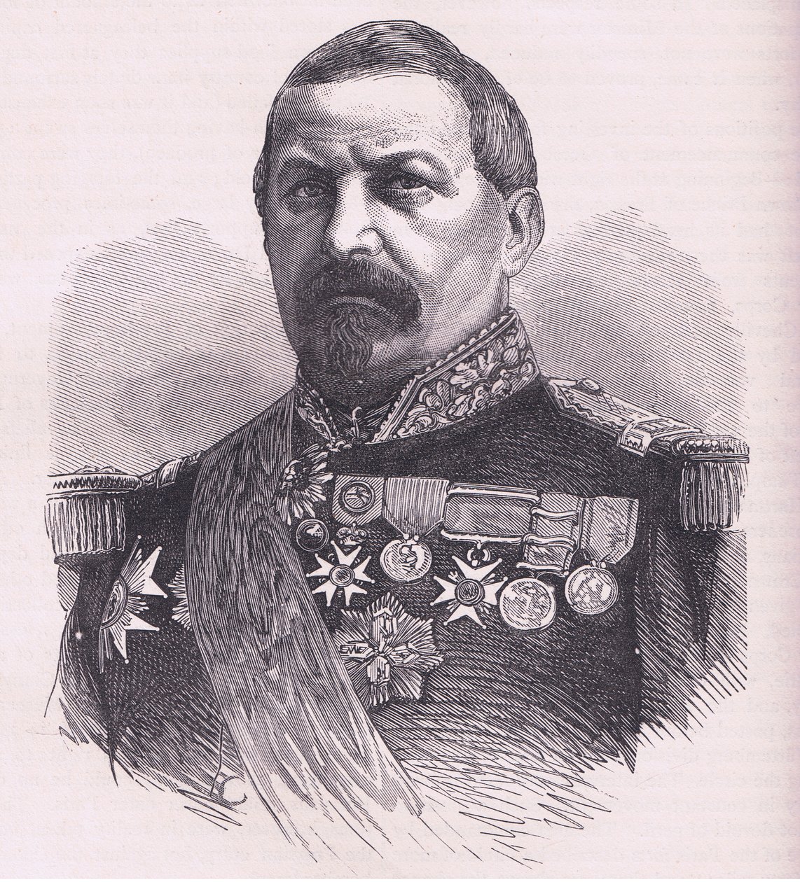 General Vinoy, Cassells History of the War between France and Germany utgitt av Cassell and Company Limited, ca. 1890 (litho) av German School