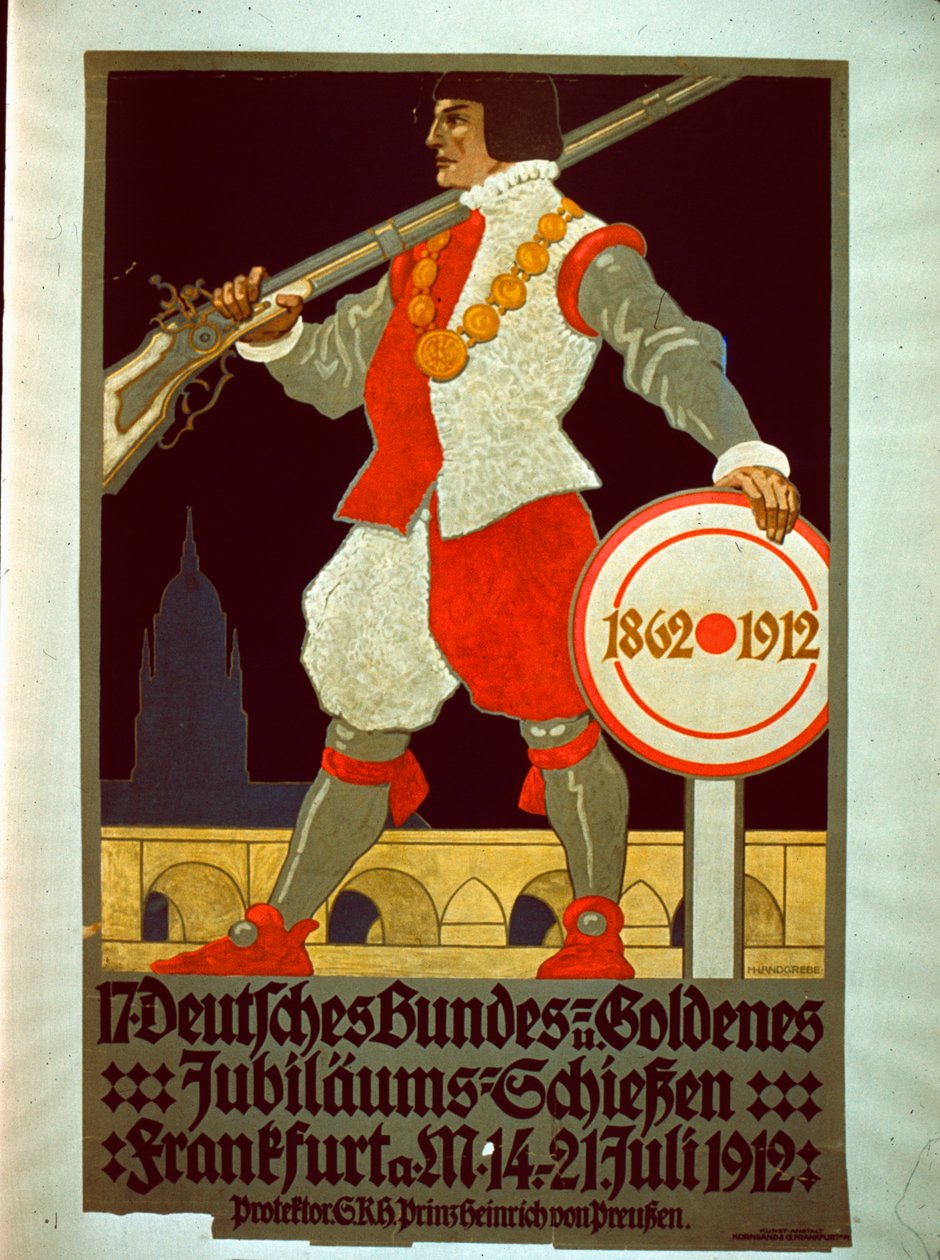 Det tyske konføderasjonens gulljubileumsplakat, 1912 av German School