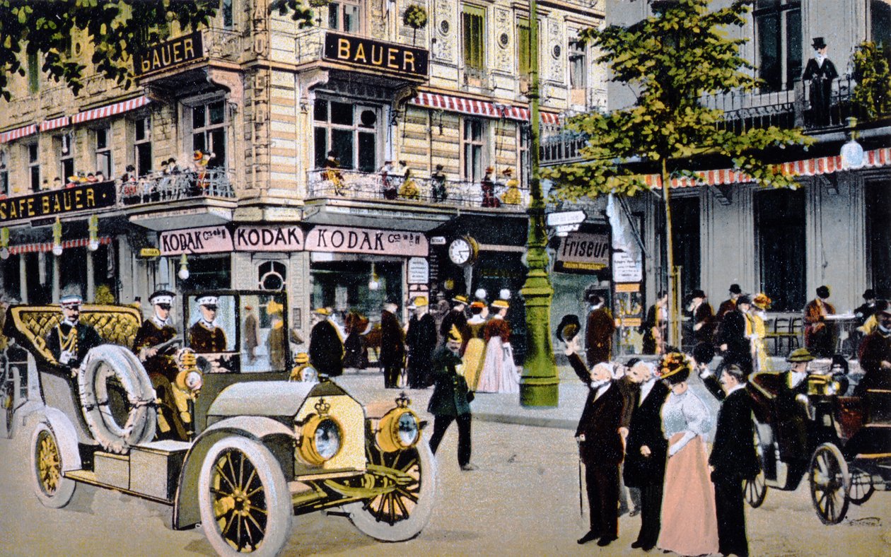 Tysk postkort som viser paraden til Kaiser Wilhelm II, ca. 1912 (se 212424) av German School
