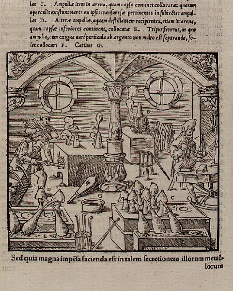 Glassfremstilling, fra a Book of Trades av German School