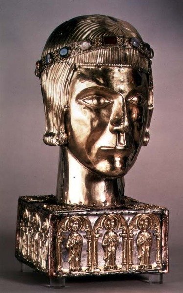 Gold Head of St. Eustace, ca. 1210, Tyskland av German School