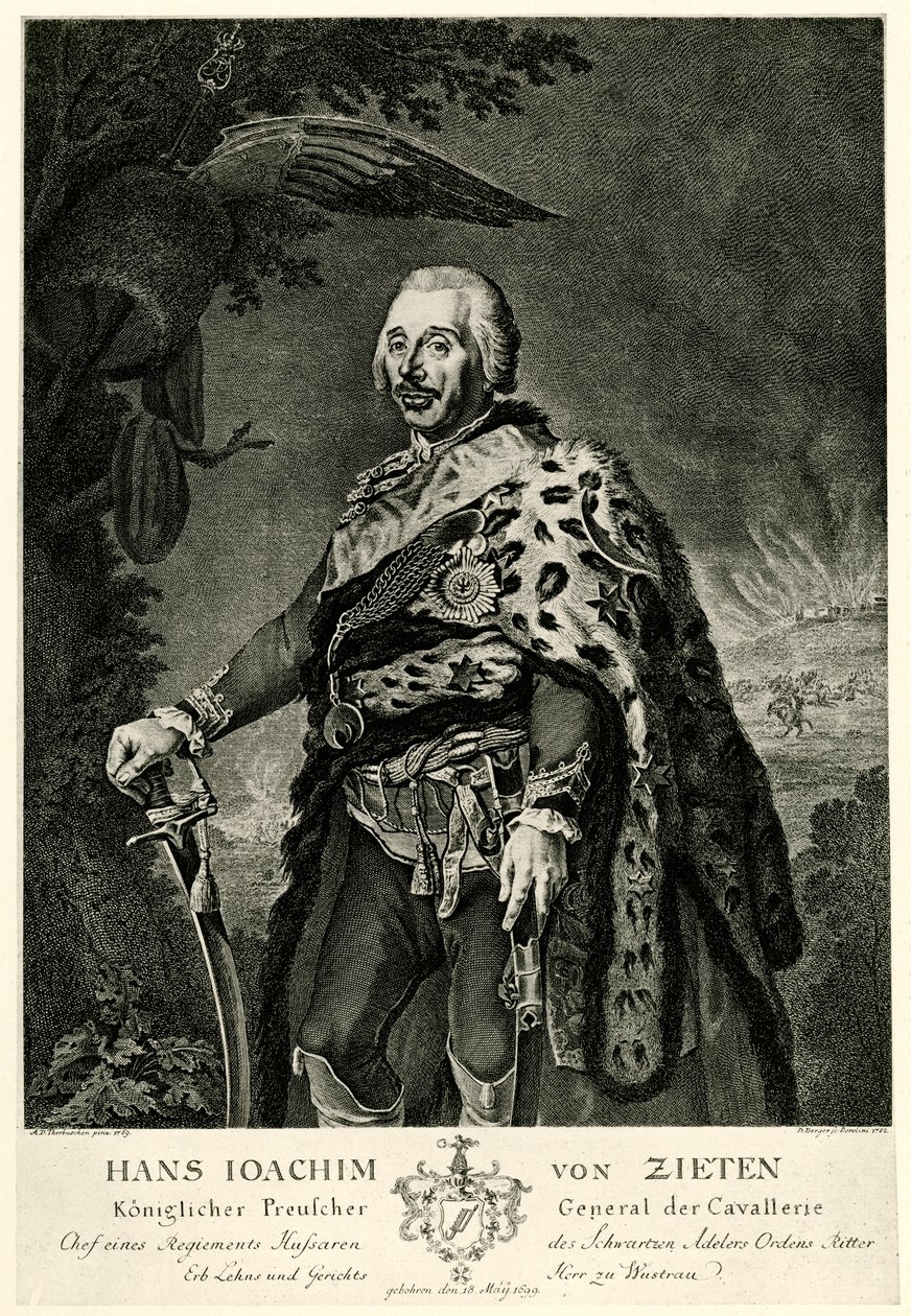 Hans Joachim von Zieten av German School