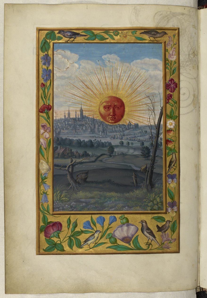 Harley 3469 f.33v The Sun, illustrasjon fra 