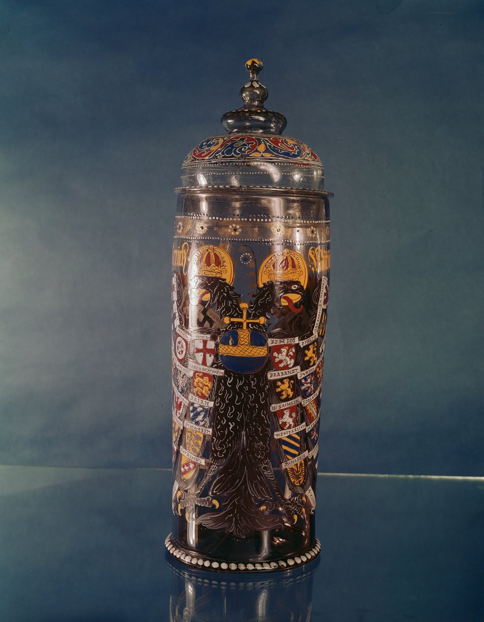 Humpen, 1616 (enallert glass) av German School