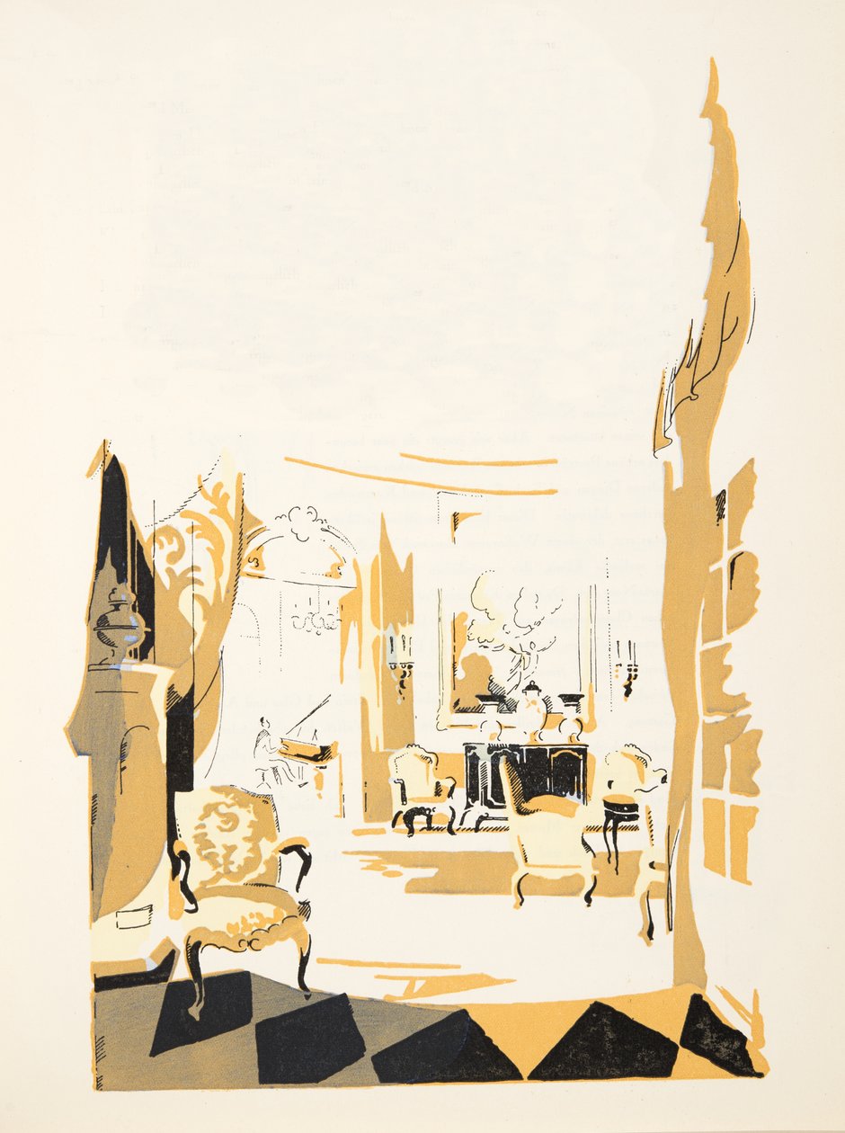 Illustrasjon fra Styl, pub.1922 (pochoir-trykk) av German School