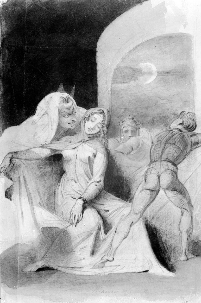 Illustrasjon fra Faust, 1800-tallet av German School
