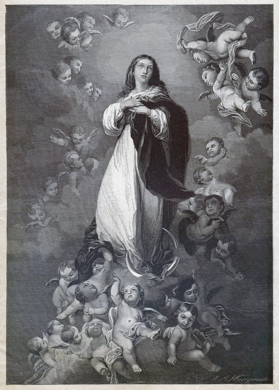Immaculee Conception, rundt 1900 (gravering) av German School
