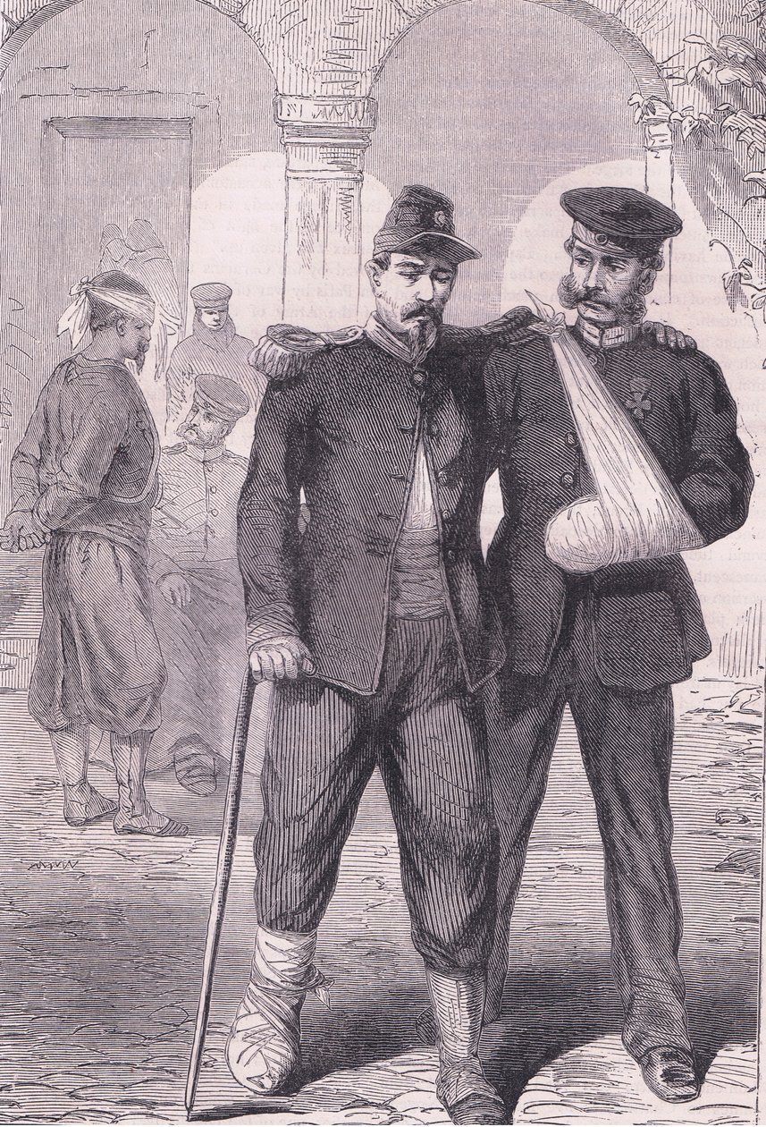 På sykehuset, Cassells History of the War between France and Germany utgitt av Cassell and Company Limited, ca. 1890 (litho) av German School