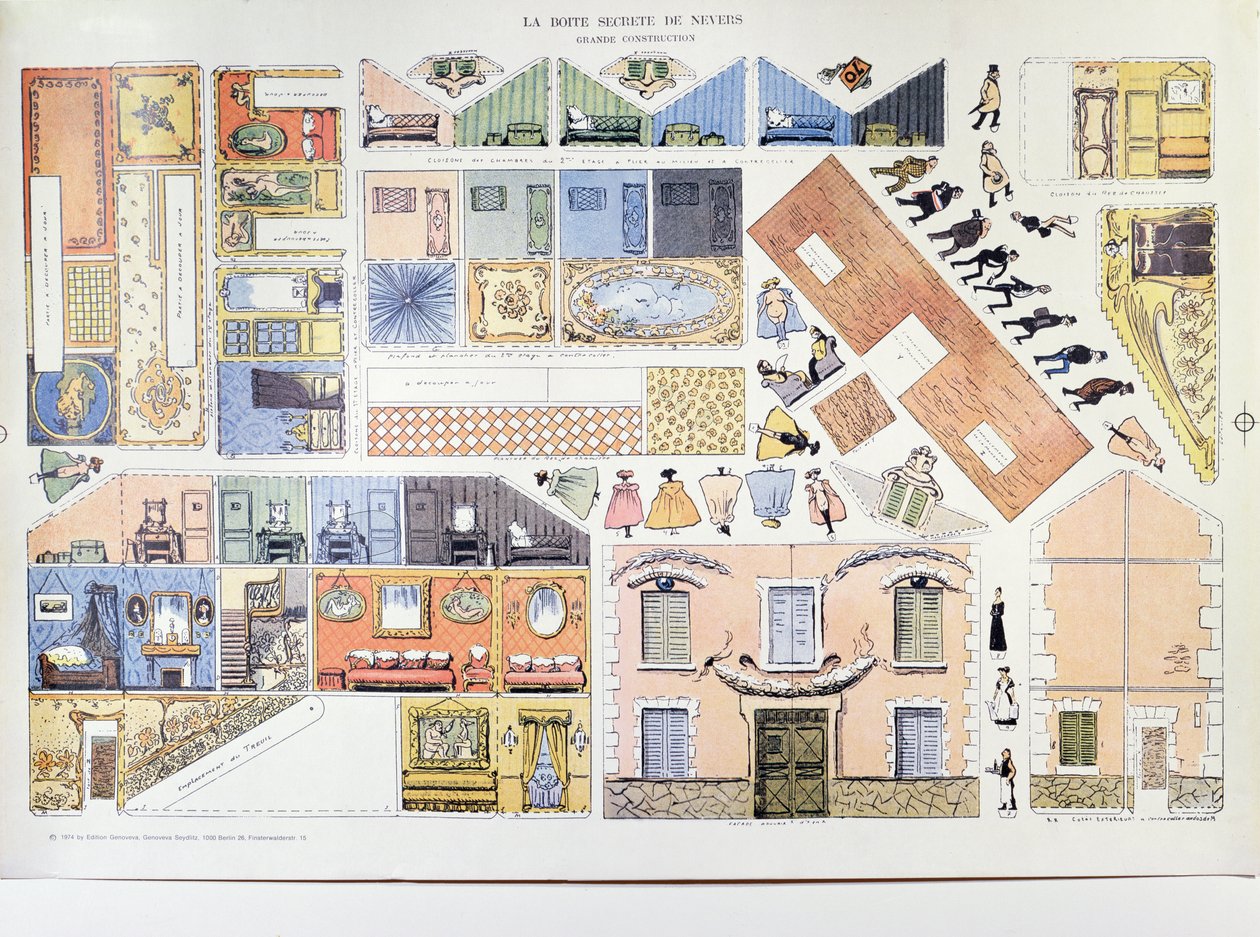 La Boite Secrete de Nevers, opptrykk laget av Edition Genoveva i Berlin fra originaltrykket fra 1904, 1974 av German School