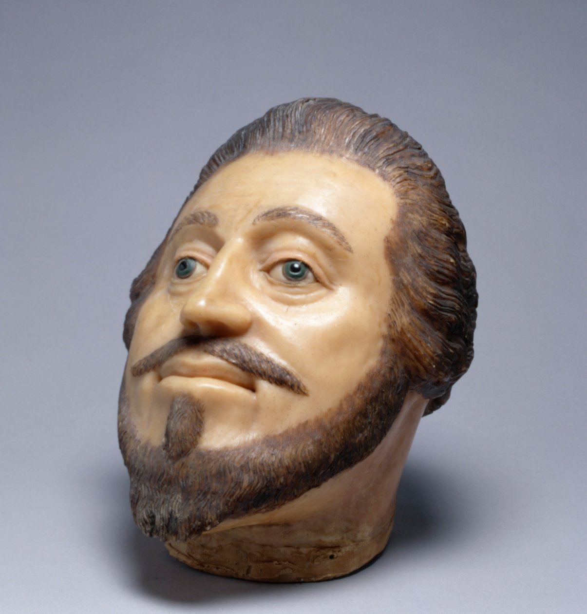 Landgrave Moritz av Hessen, 1600-25 (voks, glass og hår) av German School