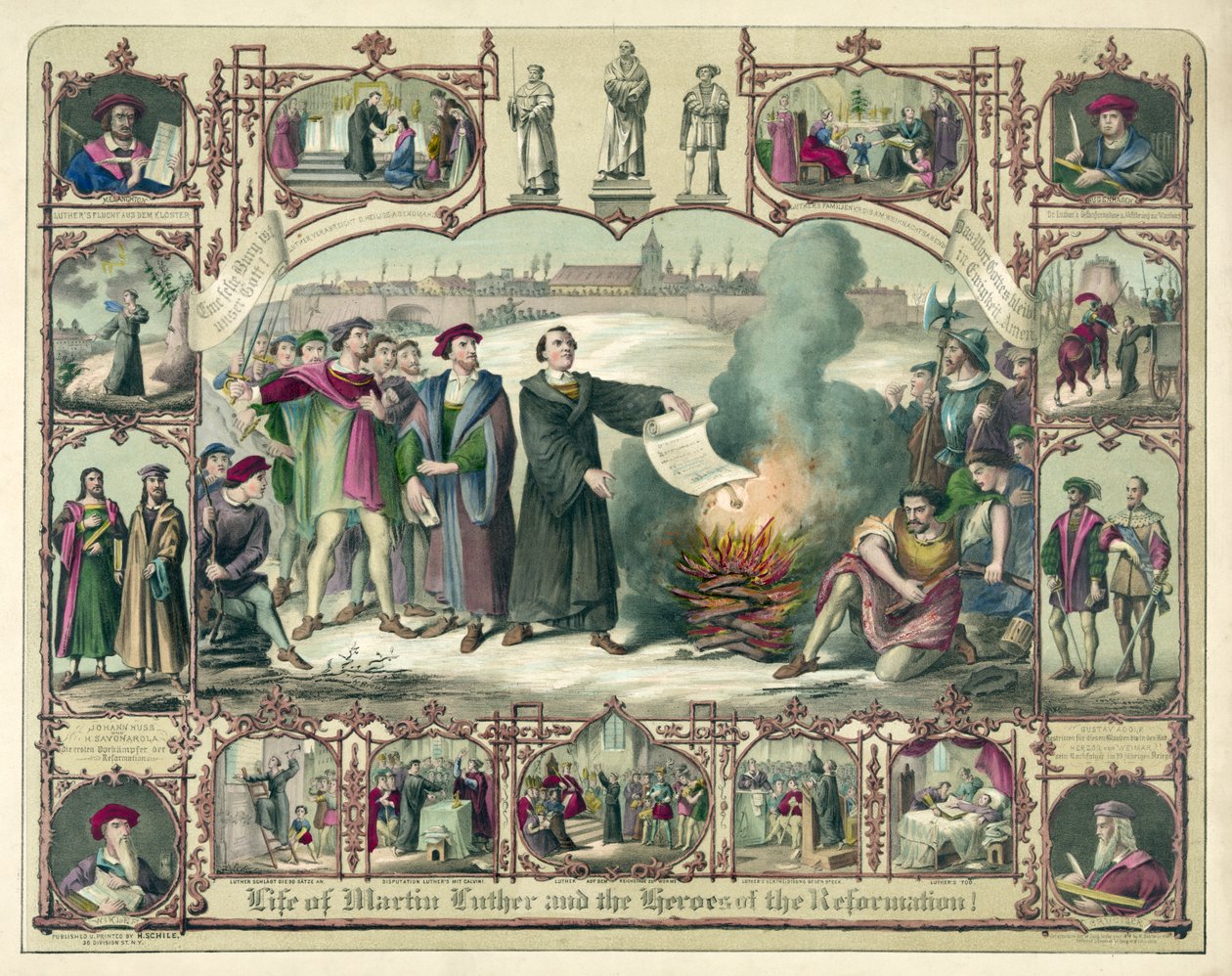 Life of Martin Luther and Heroes of the Reformation!, pub. 1874. av German School