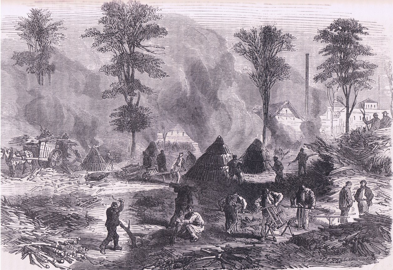 Lage kull til krutt, Cassells History of the War between France and Germany utgitt av Cassell and Company Limited, ca. 1890 (litho) av German School