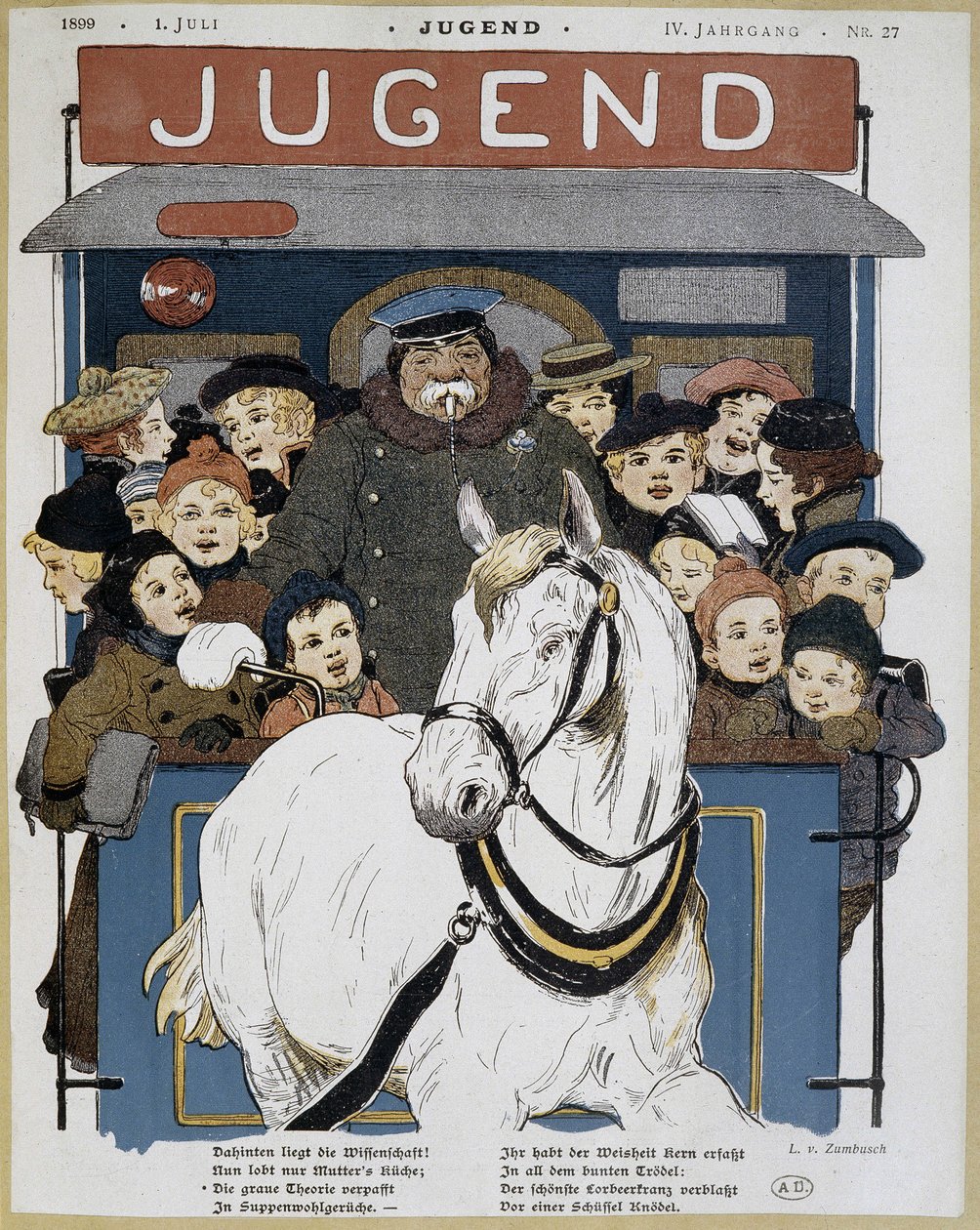 Mange barn i en omnibus - i "" Jugend""" av German School