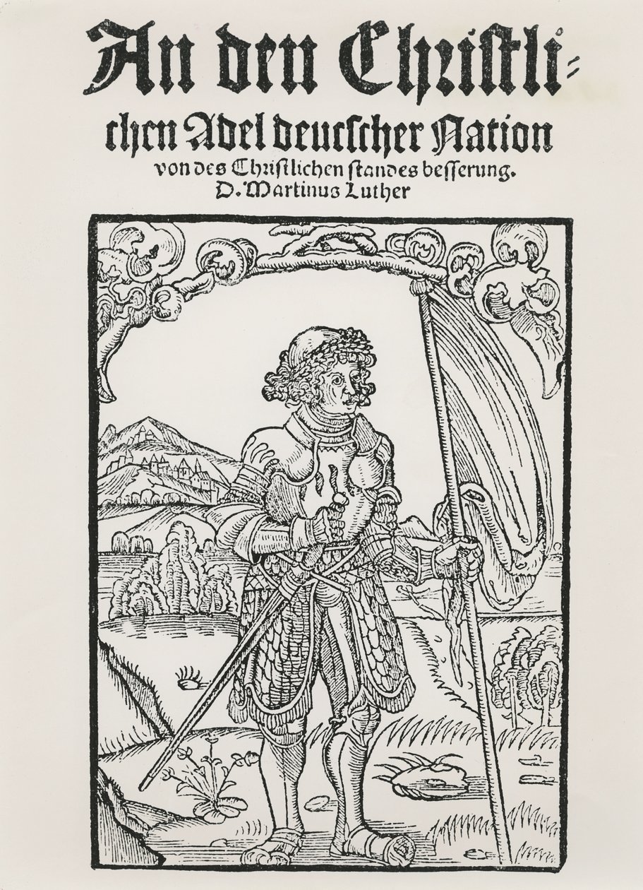Martin Luthers manifest til den tyske nasjonens kristne adel, Strasbourg, 1520 av German School