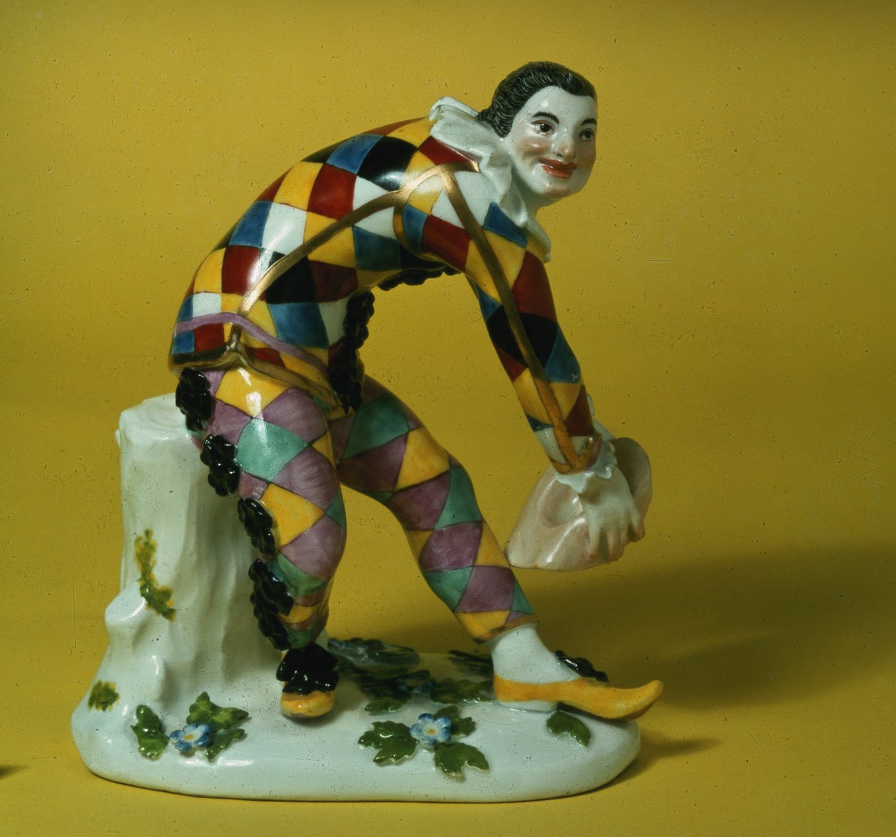 Meissen-figur av Harlekin, ca. 1750 (porselen) av German School