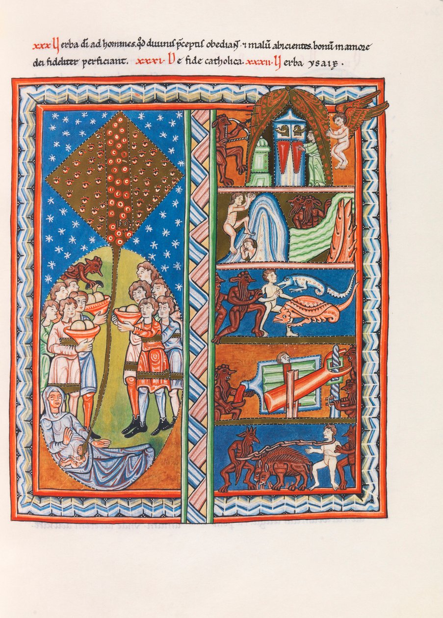 Miniatyr fra Liber Scivias av Hildegard av Bingen, ca. 1175 (faksimile) av German School
