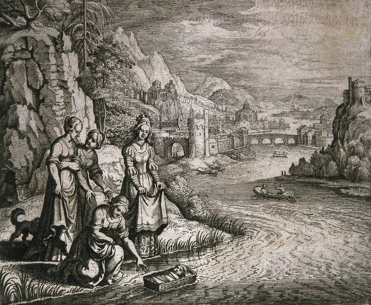 Moses reddet fra Nilen av German School